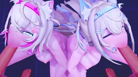 FUWAMOCO's Night of Fun (Naked & Bigger Breasts) [ブラン]