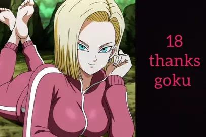Android_18 thanks goku for saving her