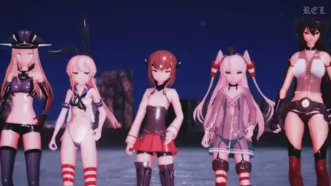 Shimakaze & Fleet Girls - Bombastic [MMD R15] Whiteflamerel