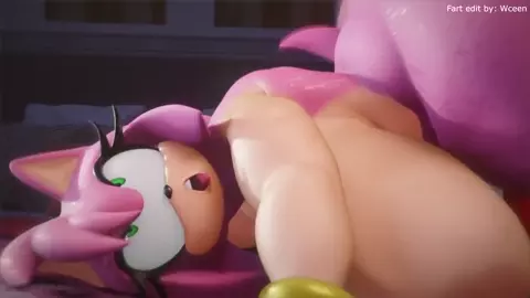 Amy blows gas as shadow fucks her