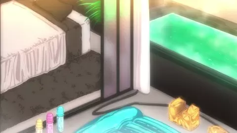 Body-washing service spa for the brown-skinned downer with a huge-breasted succubus