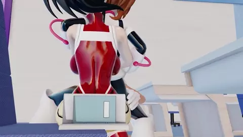 [Ochako, Yaoyorozu, and Mirko] In the classroom ❤❤❤Costume and swimsuit differences