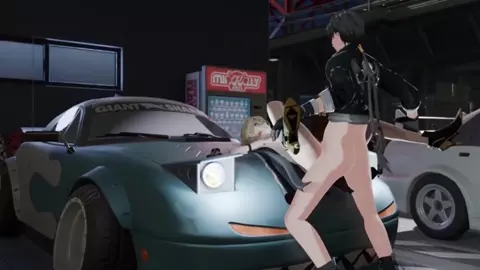 Rover fucks Eve on a car