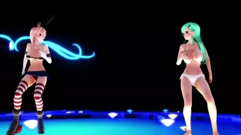 Adult Shimakaze & Suzuya - Lamb [MMD R15] Yatsuya