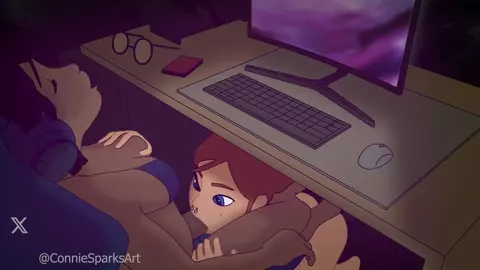 Under the Desk Deepthroat [Connie Sparks]