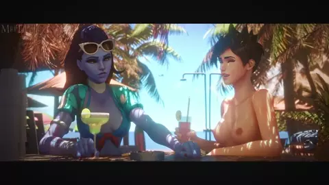 Tracer vs Widowmaker Beach Blowjob