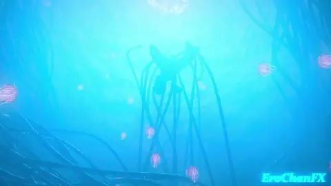 Stellar blade Eve tentacled underwater