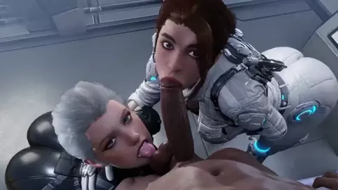 Hailey and Ines Sucking Big black Cock (rouge_nine)