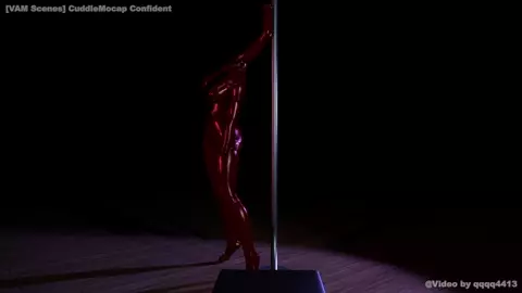 Ghost/Invisible -  Living latex suit doing a pole dance