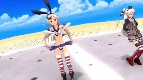 Shimakaze & Amatsukaze - Brain Fluid Explosion Girl [MMD R18] Gosenchin