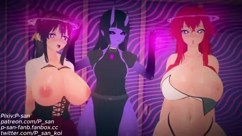 Rias gremory And Akeno Mind control NTR Blacked version Preview
