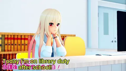 Futanari exposure in the school library (ENGLISH TRANSLATION)