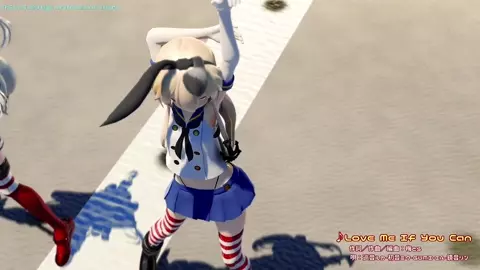 Shimakaze & Amatsukaze - Love Me If You Can [MMD R15] Gosenchin