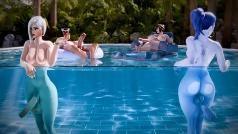 The Girls At The Pool [The Fastest GMan][4K60FPS]