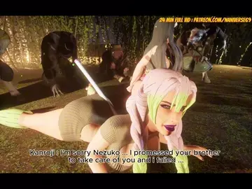 BREATHTAKING : Nezuko x Kanroji defeated by demons