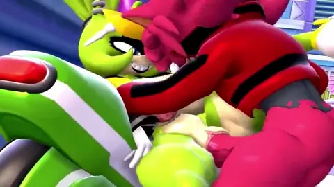 Surge and Wave have a threesome with Ace