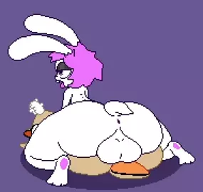 Bunny futanari girl gets a Huge CumLoad