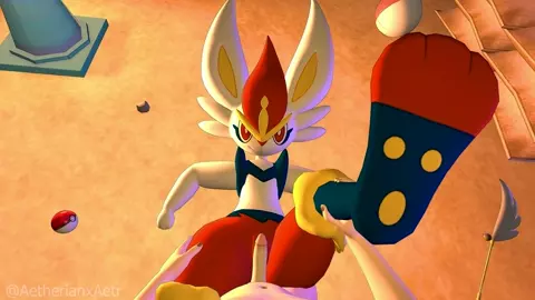 Cinderace Missionary Animation (4k) (Outline Version)