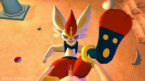 Cinderace Missionary Animation (4k) (Outline Version)