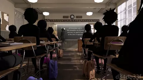 Punished school girl