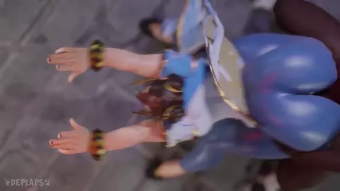 Chun-Li's 'Kikoken [Blacked][DePlaps][4K60FPS]