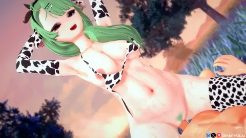 Cow Girl Crelly rides cowgirl