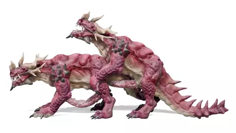 [Drake species] Dragon Wildbeast Simple Animation (Land Dragon)