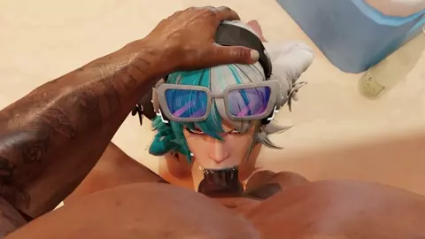 Luna Snow BBC Deepthroat at the Beach