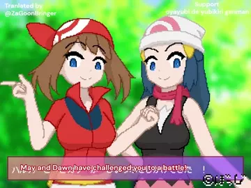 May and Dawn hypnotized lesbian kiss(Sub-ENG)oyayubi of yubikiri