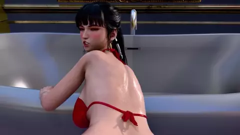 [4K] Eve Backshots (Red Bikini) [Bewyx]