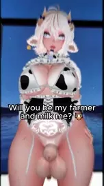 Ready and waiting for a farmer to milk her