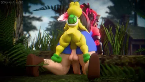 Koopa Troopa goes down on "Mario's" pipe!