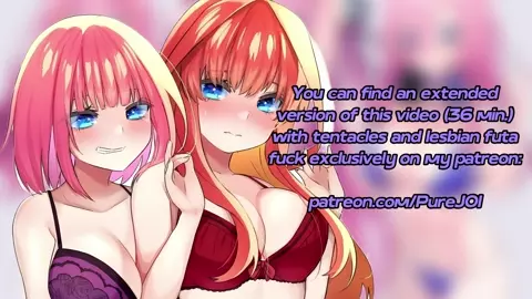 Learning with Itsuki and Nino Nakano turned into hot sex (Futa JOI)