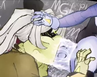 J Chokes On Cyn's Enourmous Futanari Cock! (u_nkno3nGrounds)