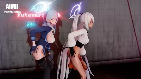 【FUTA】Ako & Iori's Futa dance【ふたなり】【Blue Archive】【ブルアカ】