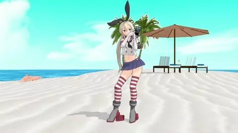 Shimakaze - Still Waiting for Your Reply? (Ojisan Style Text) [MMD R18] Pekuchin