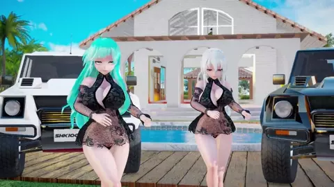 Chocolate Cream Haku and Miku Mix Dance 1080p 60fps [Shark100 / SHK100]