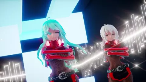 Chocolate Cream Haku and Miku Dance Dark Stage 1080p 60fps [Shark100 / SHK100]