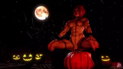 D-Girl found the pumpkin patch!