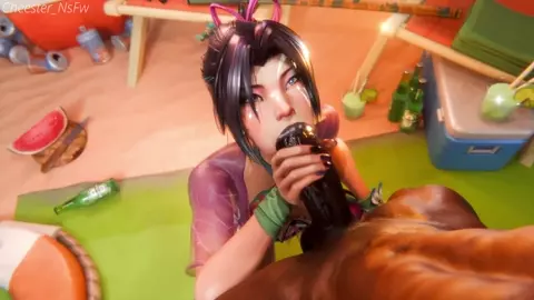 Psylocke gives you a oral on the beach   Psylocke ORAL version 2 BBC ♠️ (angle 1