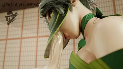 Akali Blowjob Closeup