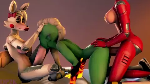 Foxy & Mangle fucks Lord Dominator (Test)
