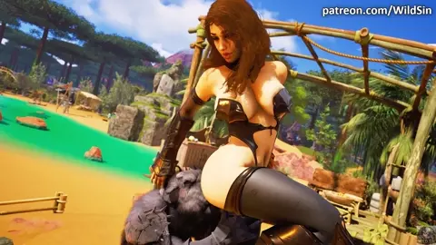 Satyr fucks the Black Knight ass and pussy