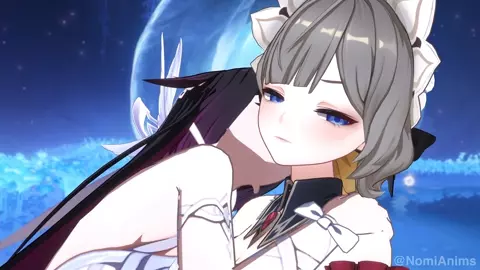 Columbina kissing Sandrone