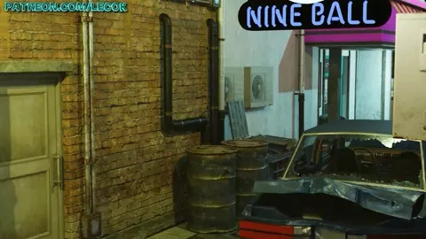 Valentine trapped in a small space by the Palehead monster