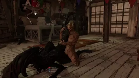 female yautja dominates a xeno queen (V1)