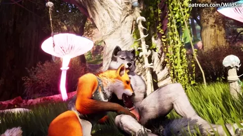 Werewolf fucks Fox girl in The Forest