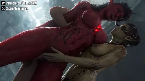 Karlach X Lae'zel Dungeon Threesome