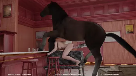 Tifa And Her Long Horse At the Bar [TheBaldMan]