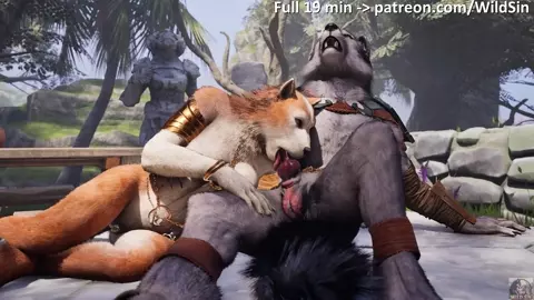 Werewolf couple fucks in The Small Ruins